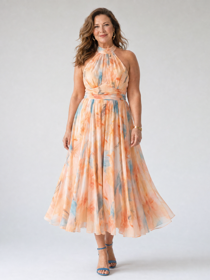 Elin | Soft Halterneck Mini Dress
