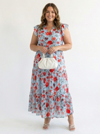 Lila | Floral V-Neck Ruffled Mini Dress