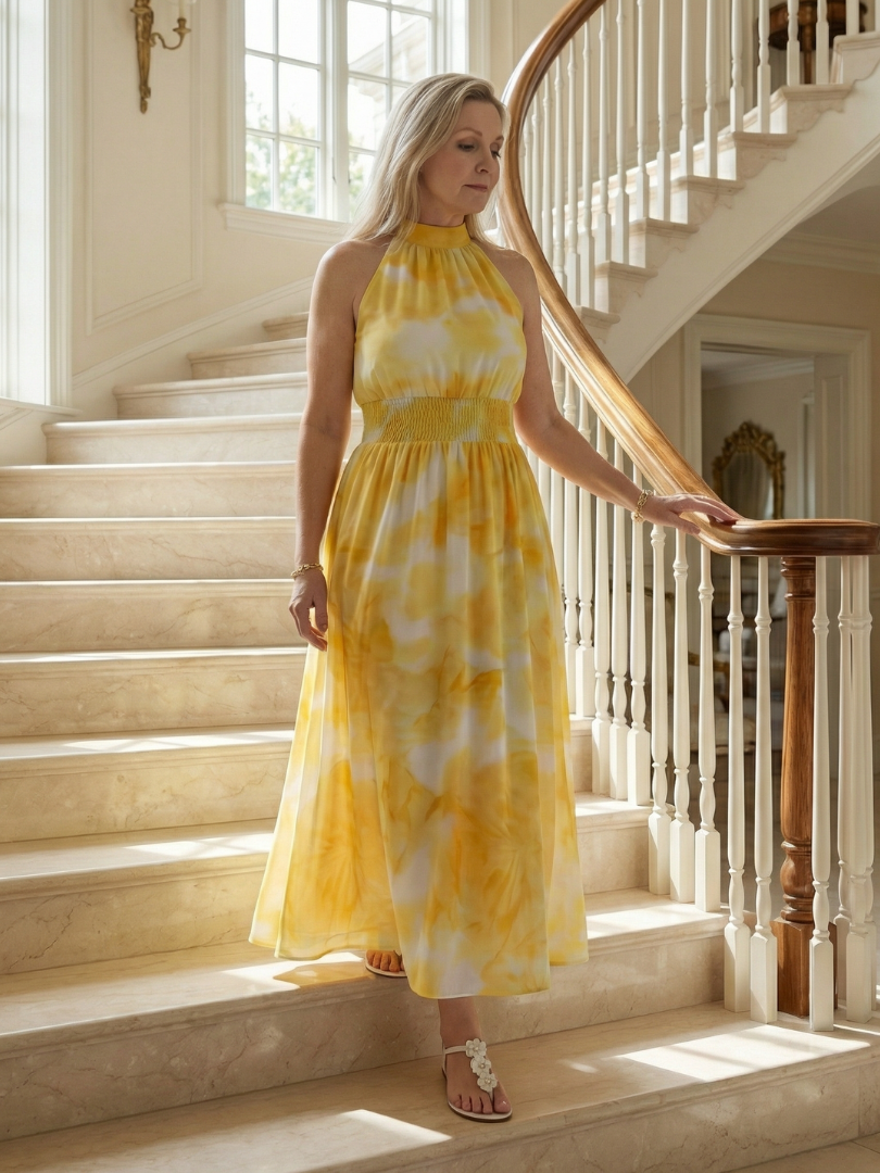 Sylin | Ruched Halterneck Mini Dress
