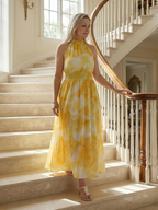 Sylin | Ruched Halterneck Mini Dress