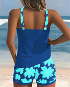 Emma | Floral Print U-Neck Tankini