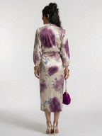 Valentina | Cross-Wrap Tie-Waist Printed Mini Dress