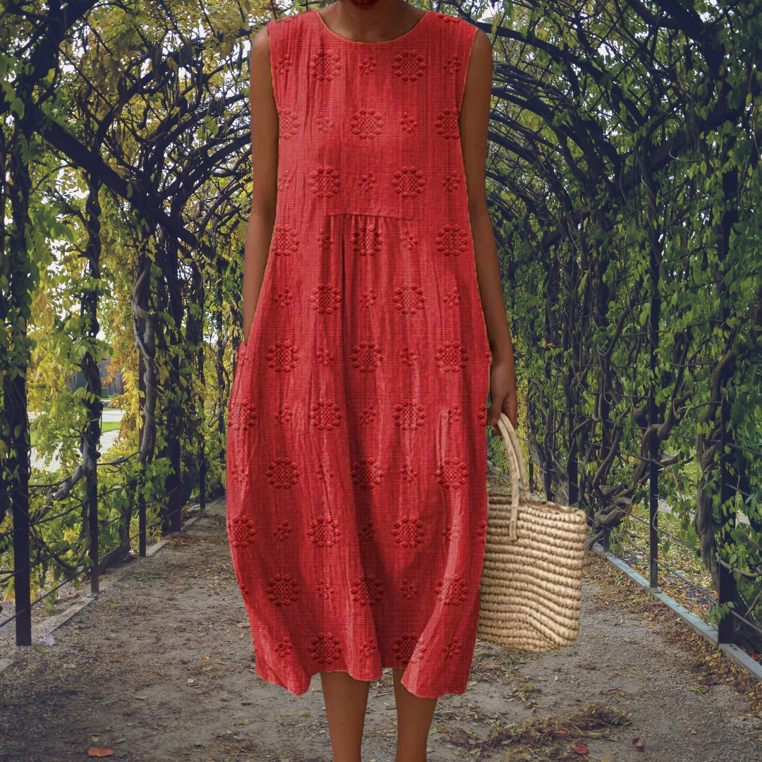 Aikaterini – Elegant Sleeveless Dress with Pockets