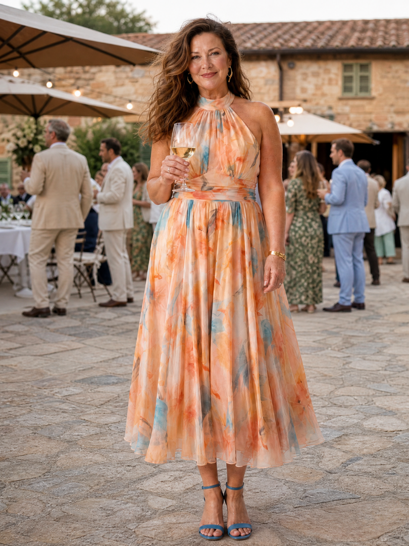 Elin | Soft Halterneck Mini Dress
