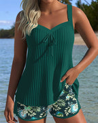 Alice | Floral Print Two-Piece Beach Tankini