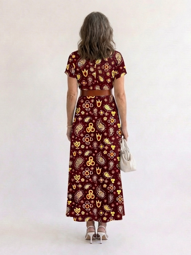 Lyra | Elegant Floral V-Neck Mini Dress
