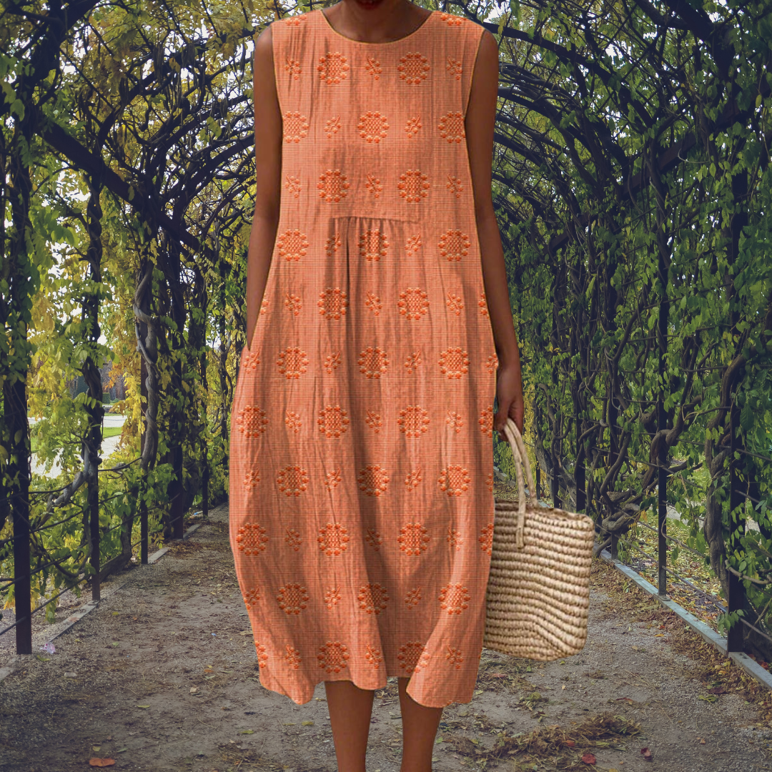 Aikaterini – Elegant Sleeveless Dress with Pockets