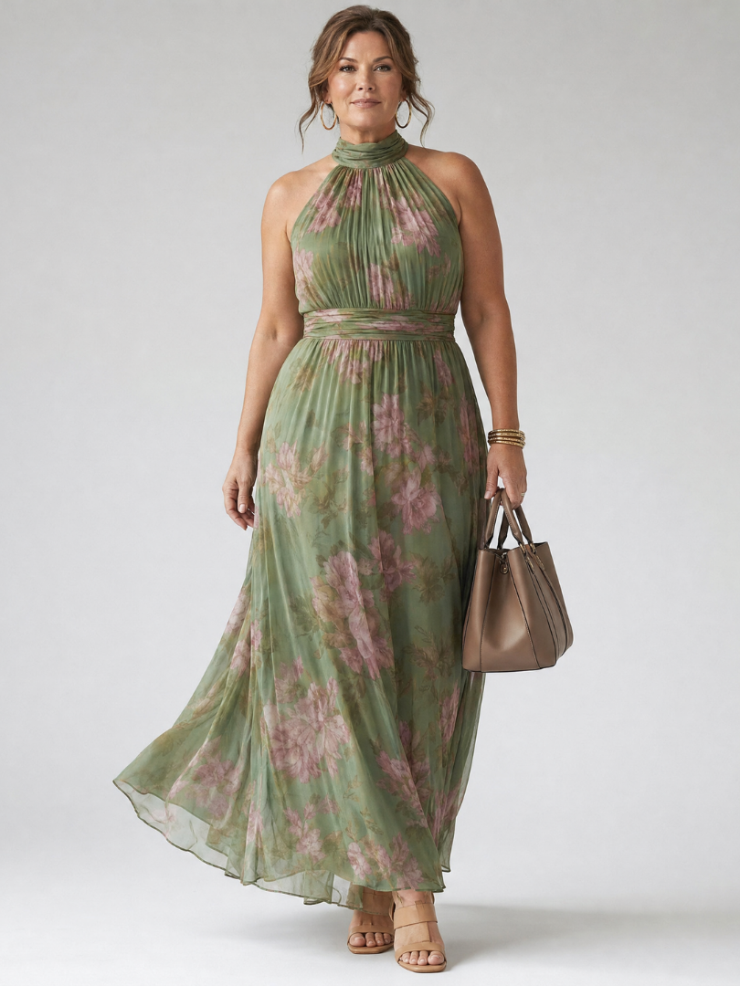 Mirelle | Ruched Halterneck Mini Dress