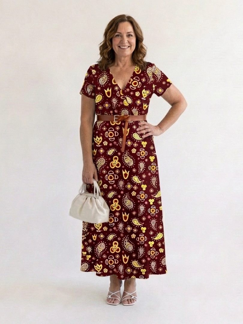 Lyra | Elegant Floral V-Neck Mini Dress