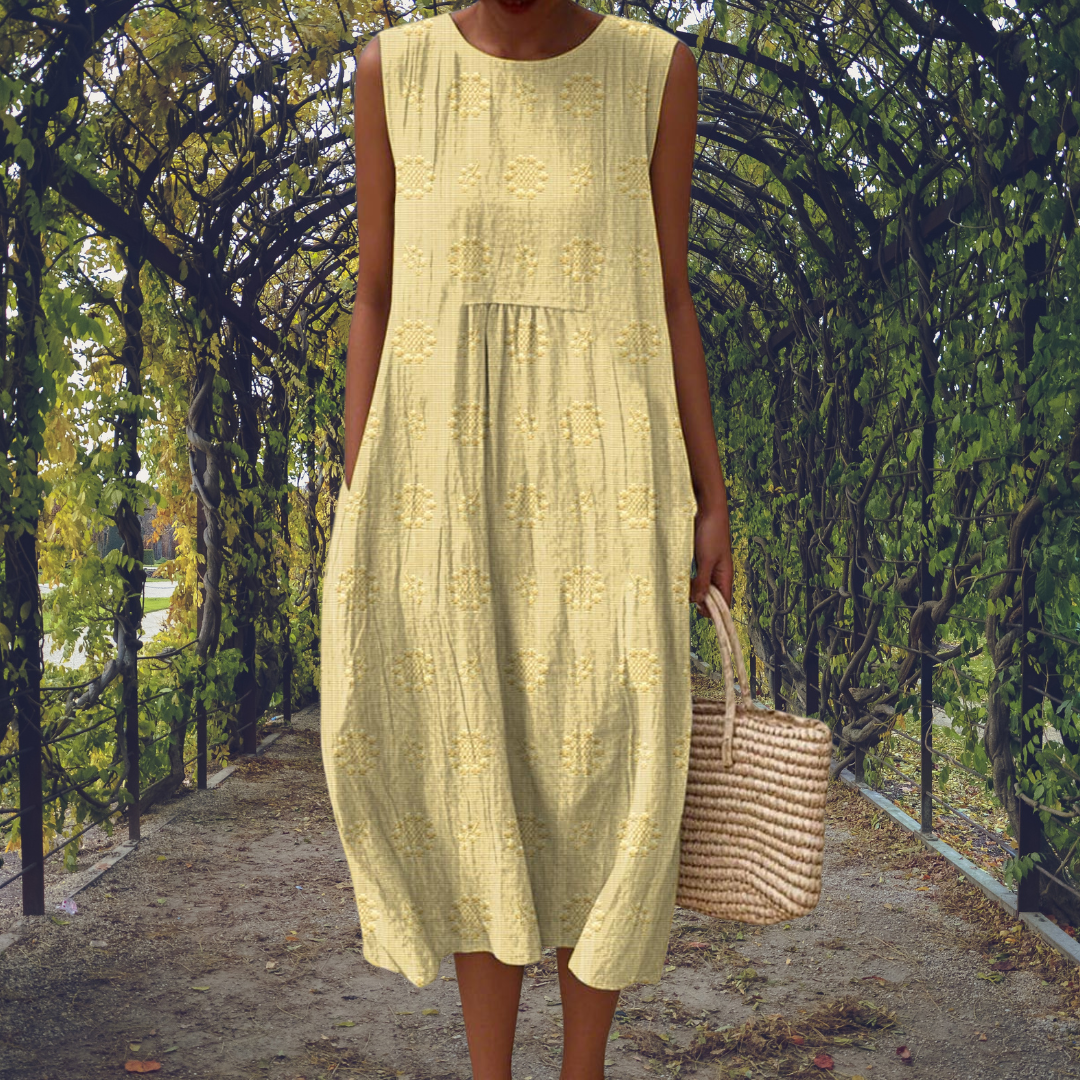 Aikaterini – Elegant Sleeveless Dress with Pockets