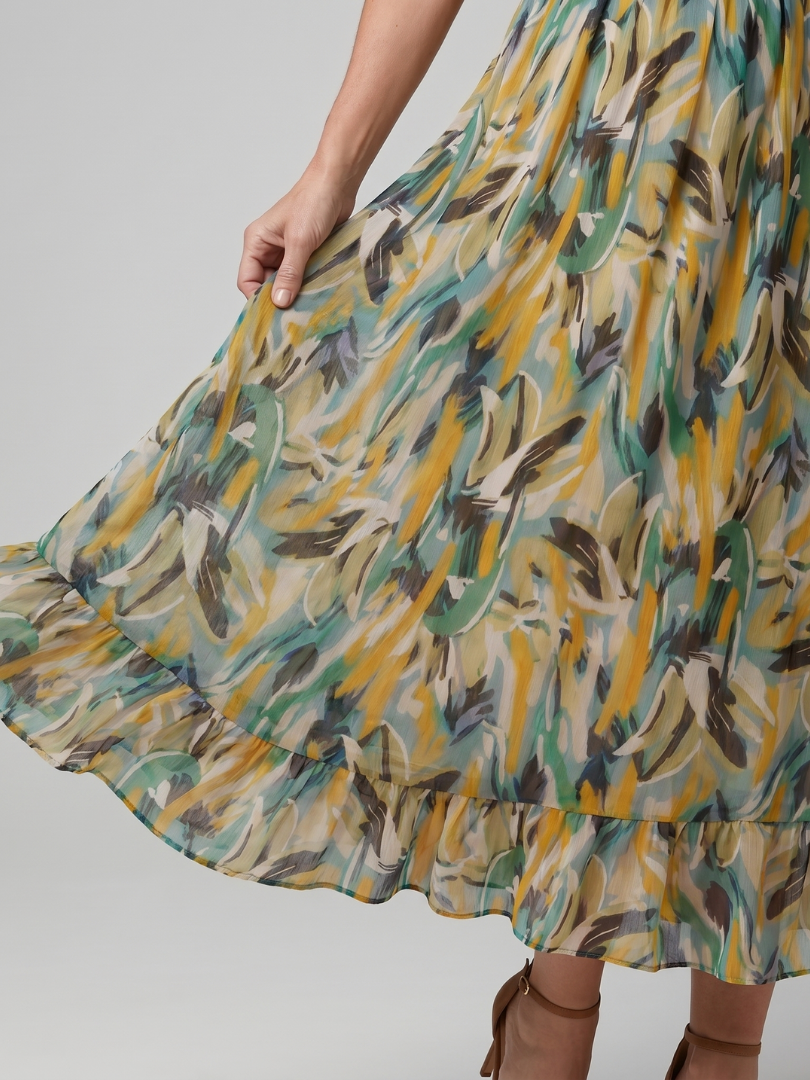 Quill | Spaghetti Strap Abstract Print Mini Dress