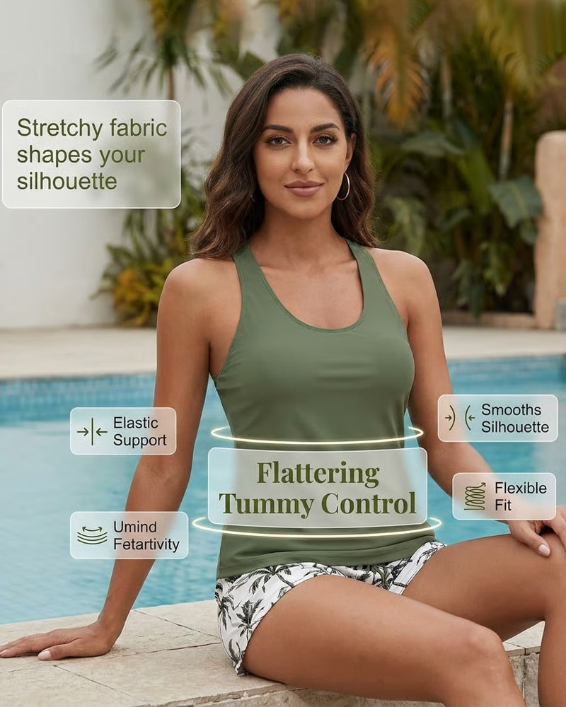 Maren | 3-Piece Tankini Bikini & Cover-Up Set