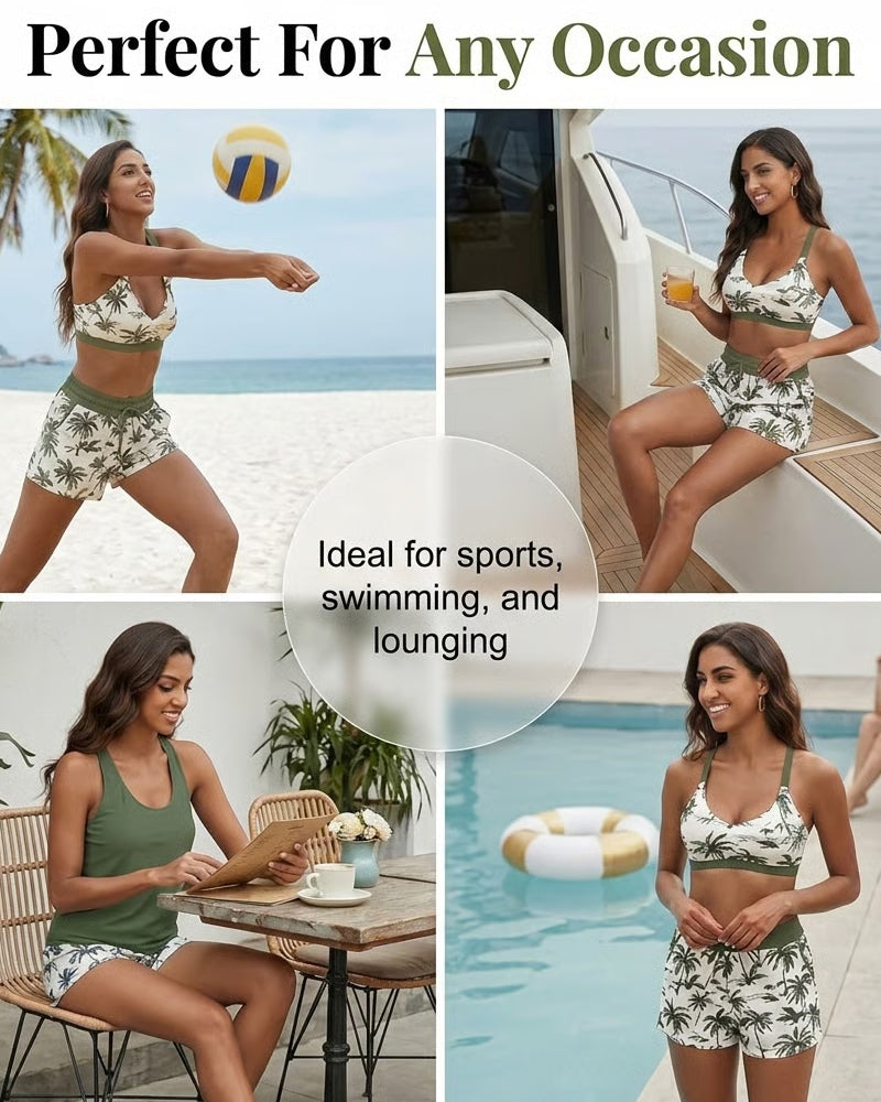 Maren | 3-Piece Tankini Bikini & Cover-Up Set