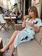 Cypress | Flutter Sleeve Wrap Botanical Print Mini Dress