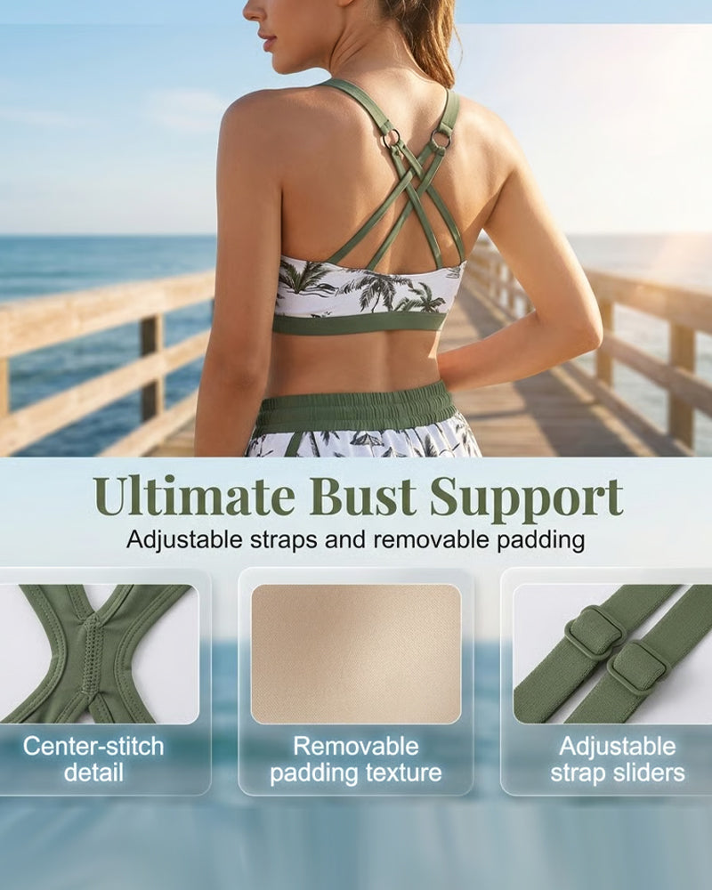 Maren | 3-Piece Tankini Bikini & Cover-Up Set