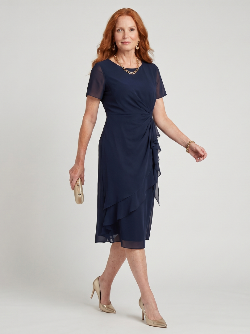 Eira | Short Sleeve Tiered Hem Mini Dress