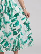 Candlia | Puff Sleeve V-Neck Abstract Print Mini Dress
