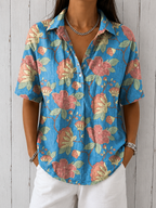 Lynaa - Elegant Floral Print Blouse