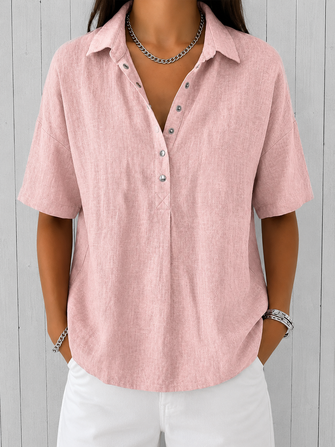 Ava | Collar and Button Blouse