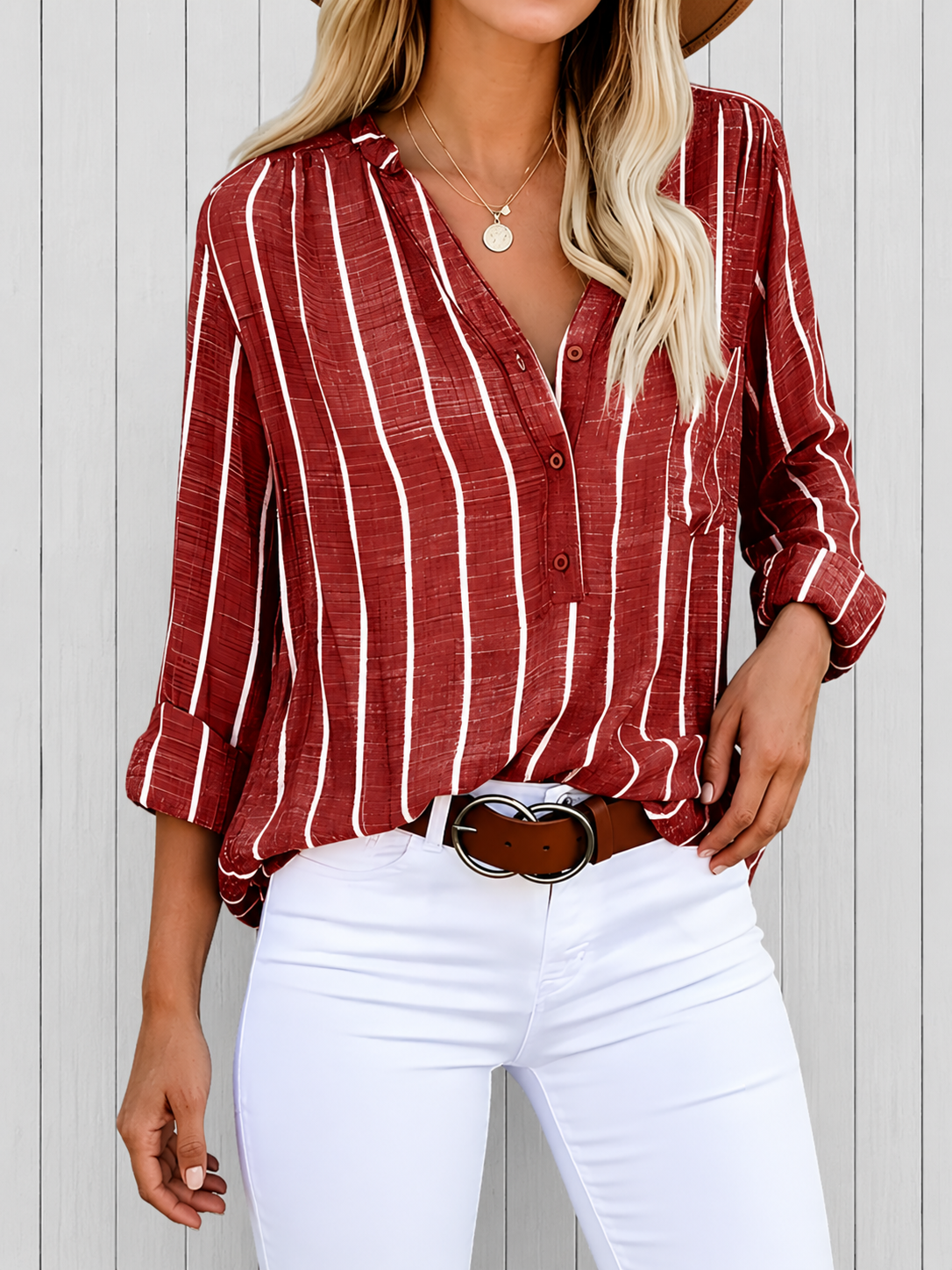 Lilac™ | Chic Striped Blouse