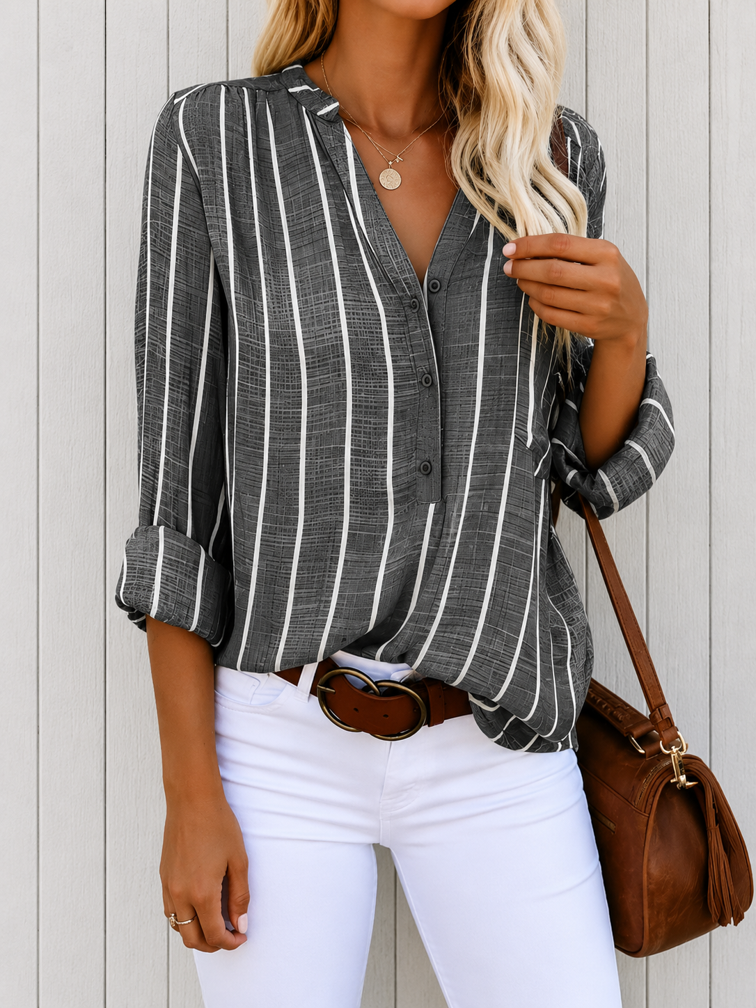 Lilac™ | Chic Striped Blouse