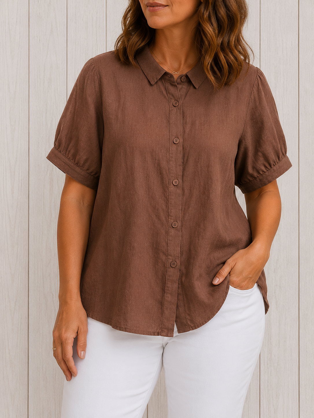 Pamela™ | Everyday Button-Up Shirt