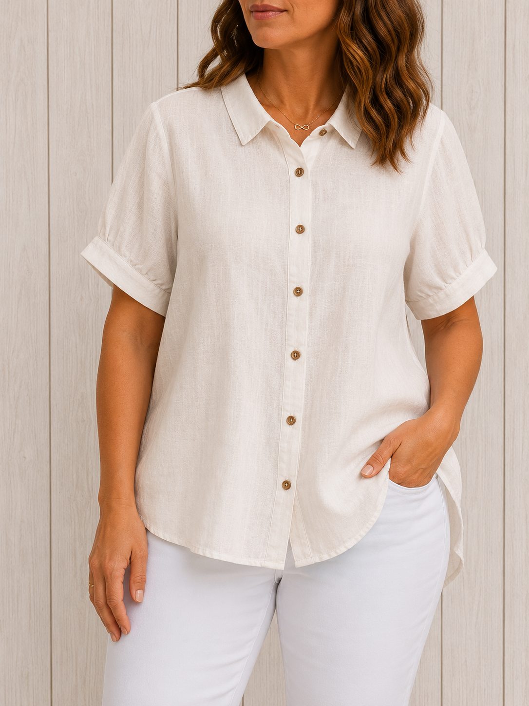 Pamela™ | Everyday Button-Up Shirt