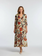 Corisande | V-Neck Long Sleeve Floral Mini Dress