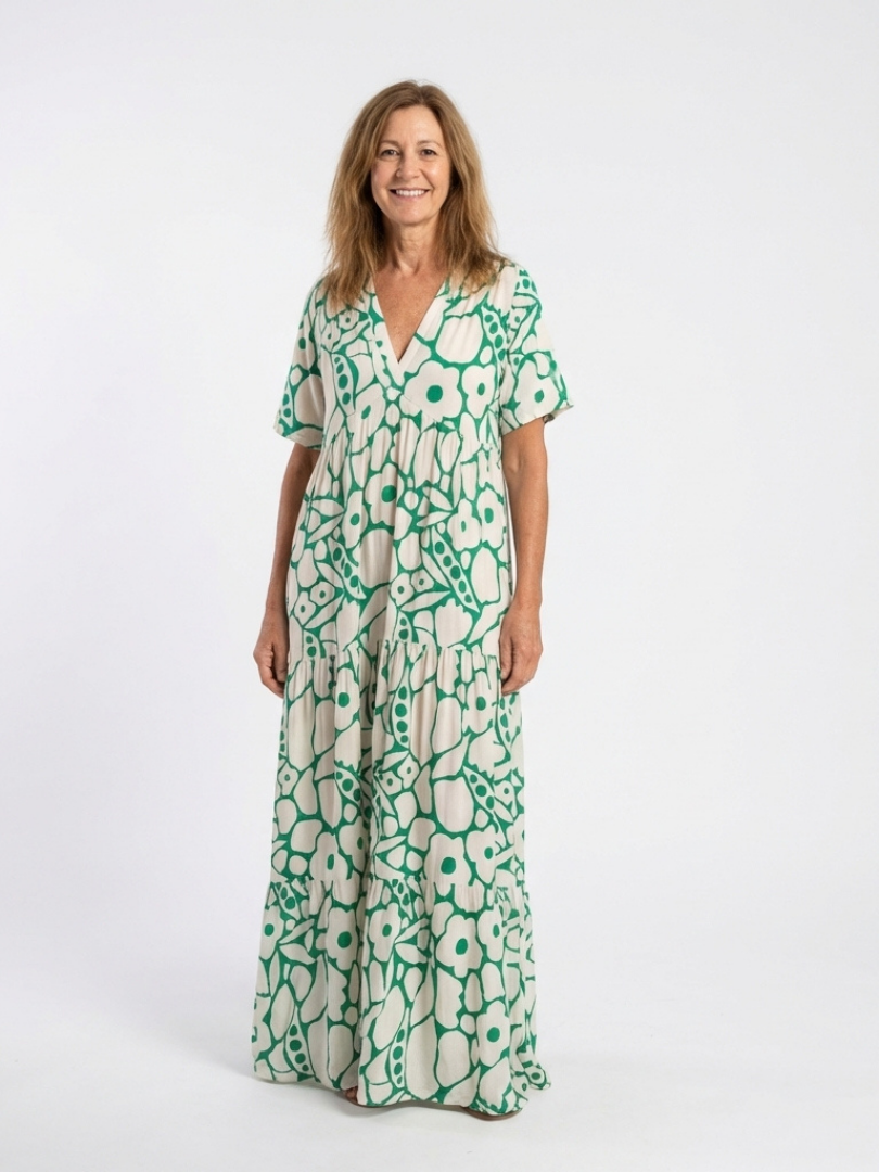 Zuleika | Short Sleeve V-Neck Floral Mini Dress