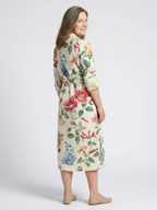 Maribel | Buttoned Half Sleeve Floral Mini Dress