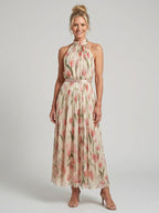 Aurelle | Halterneck Floral Mini Dress