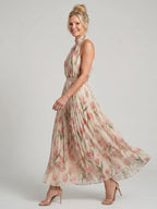 Aurelle | Halterneck Floral Mini Dress