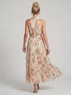 Aurelle | Halterneck Floral Mini Dress