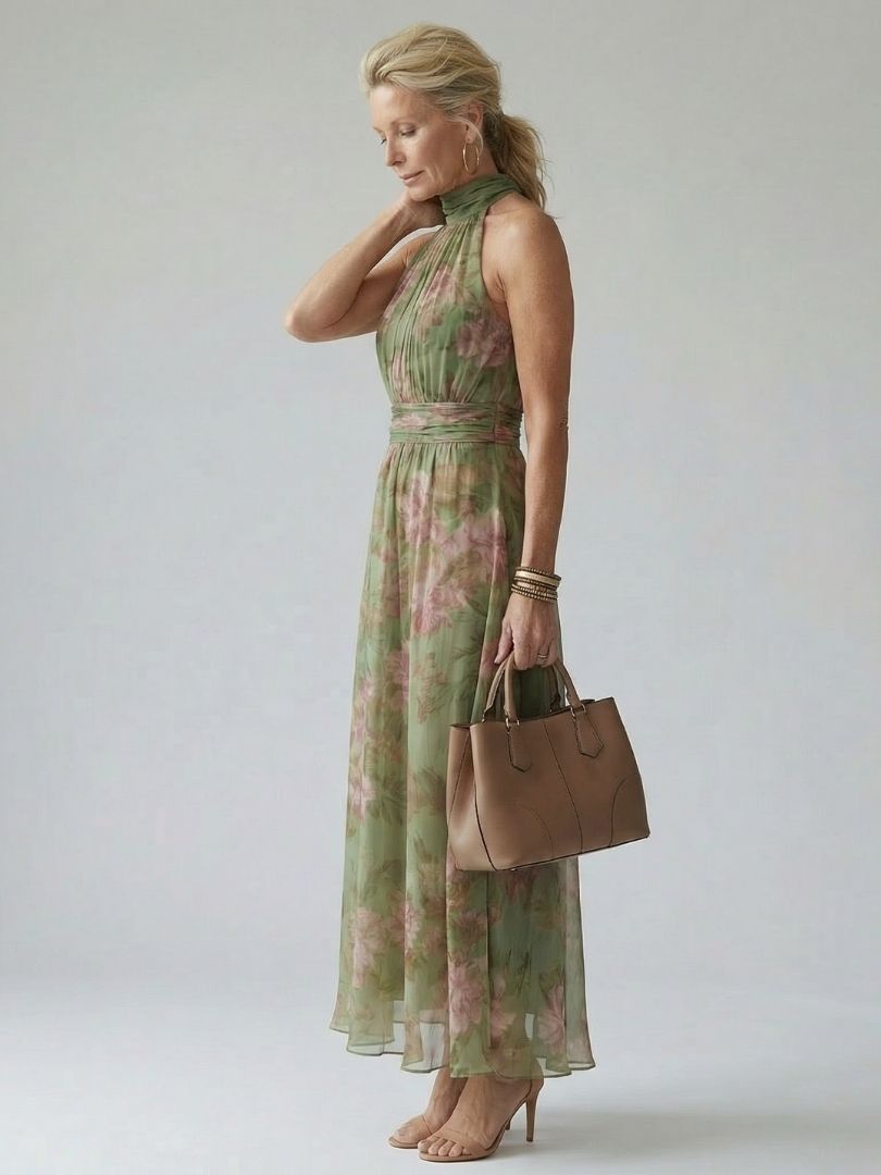 Mirelle | Ruched Halterneck Mini Dress