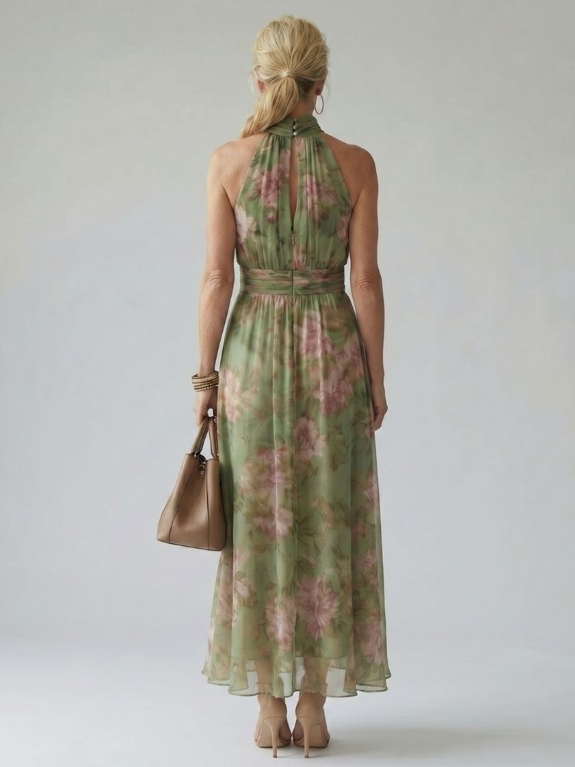 Mirelle | Ruched Halterneck Mini Dress