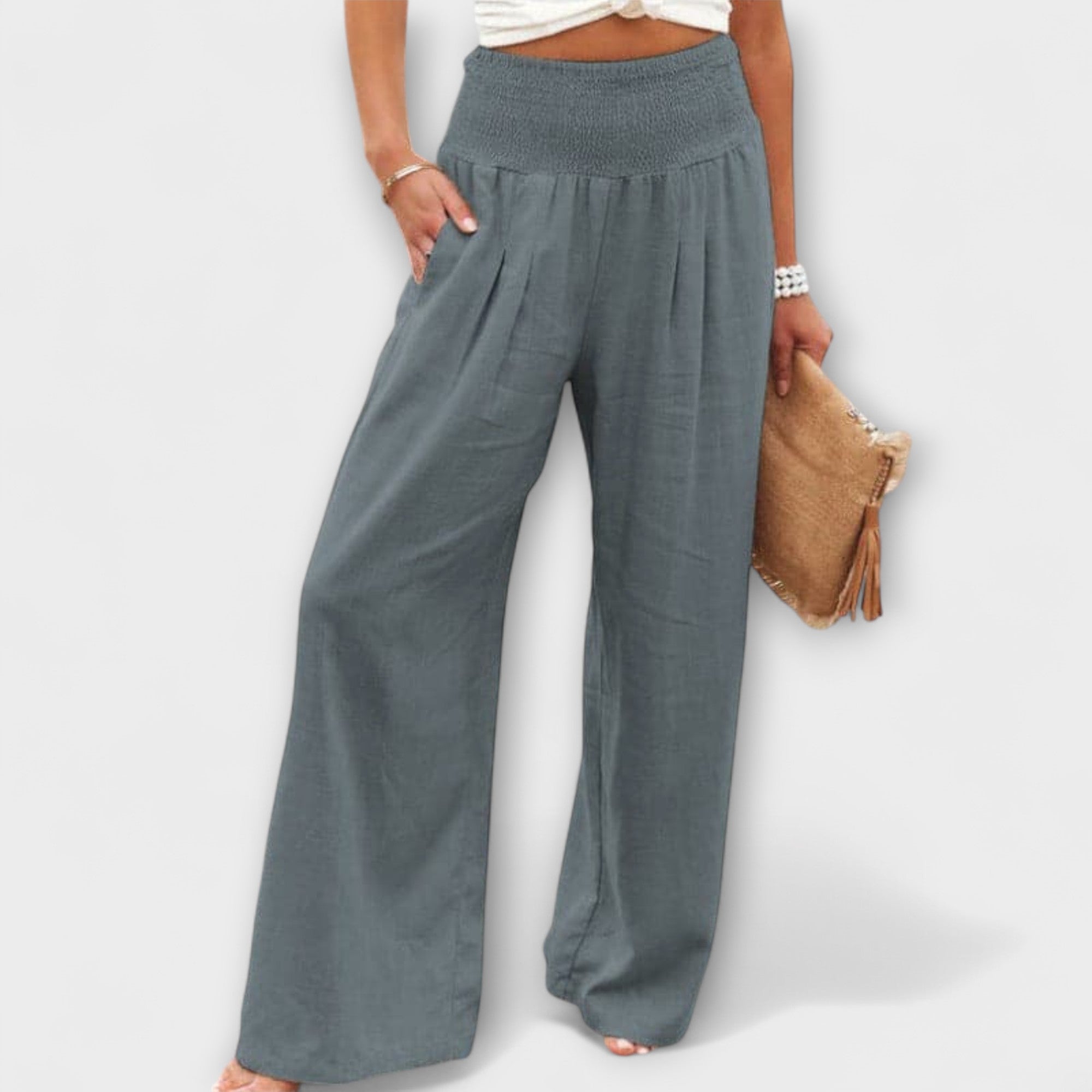 Thearya - Relaxed Wide Leg Trousers