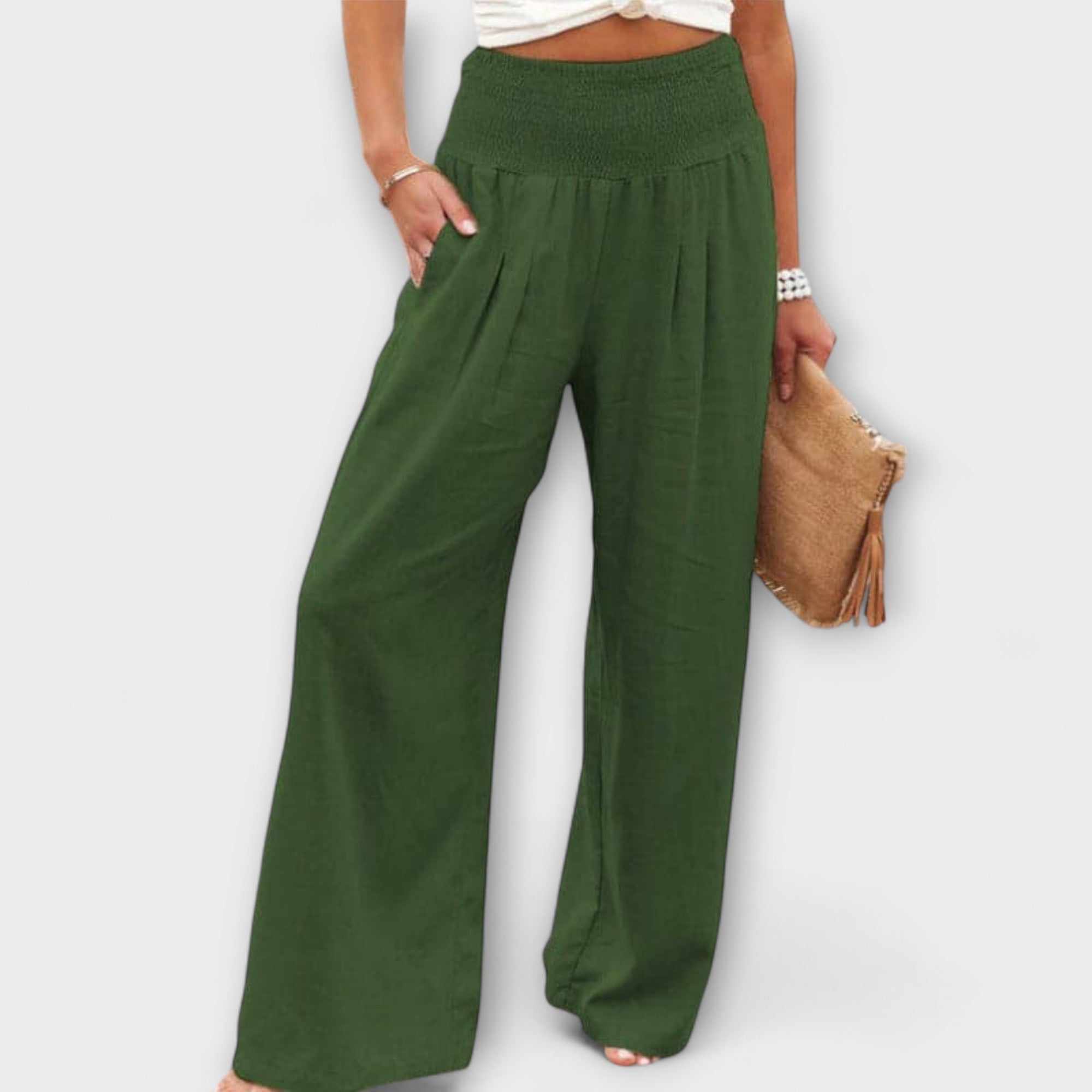 Thearya - Relaxed Wide Leg Trousers