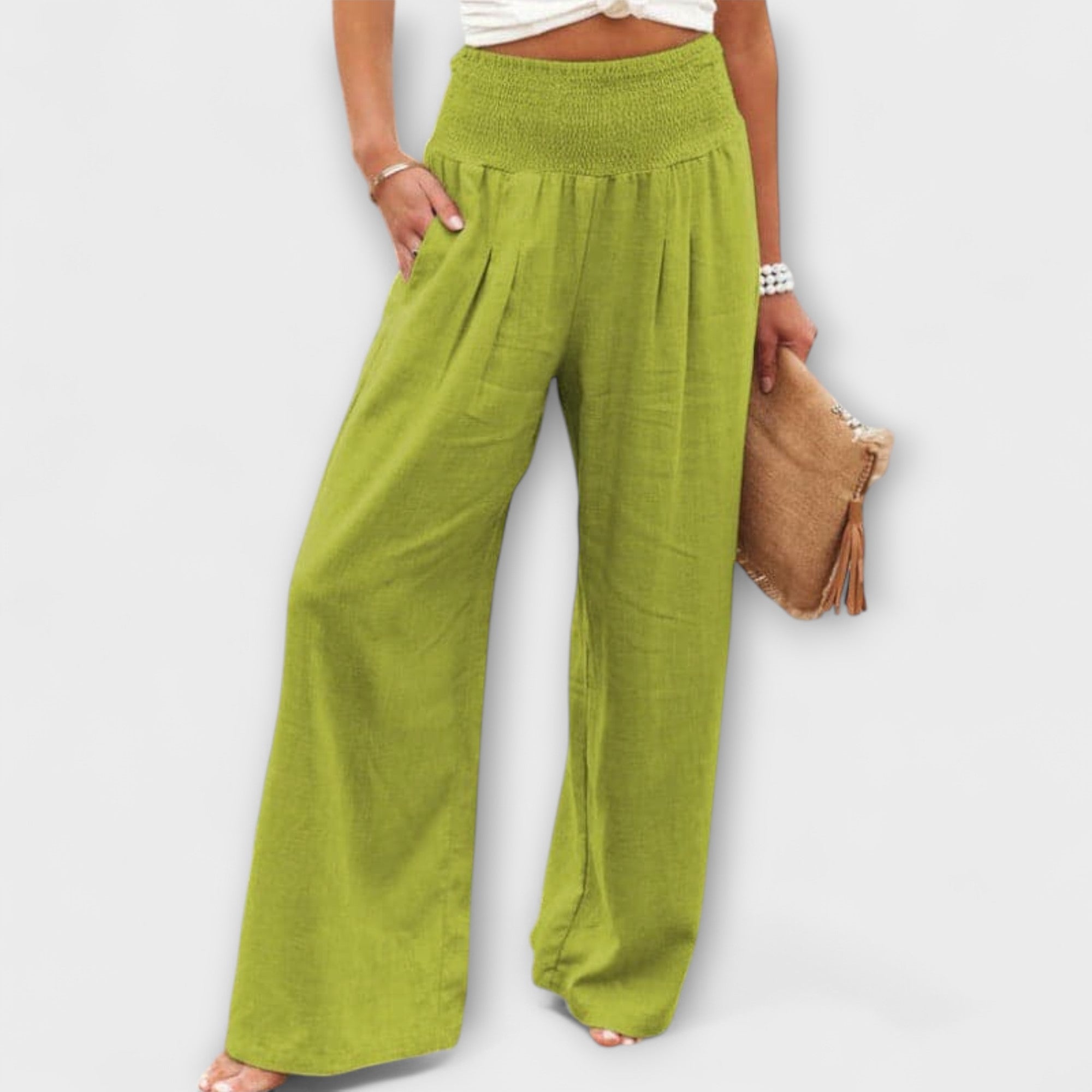 Thearya - Relaxed Wide Leg Trousers