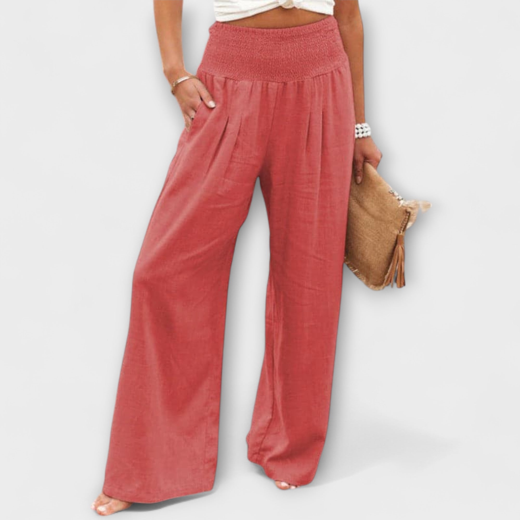 Thearya - Relaxed Wide Leg Trousers