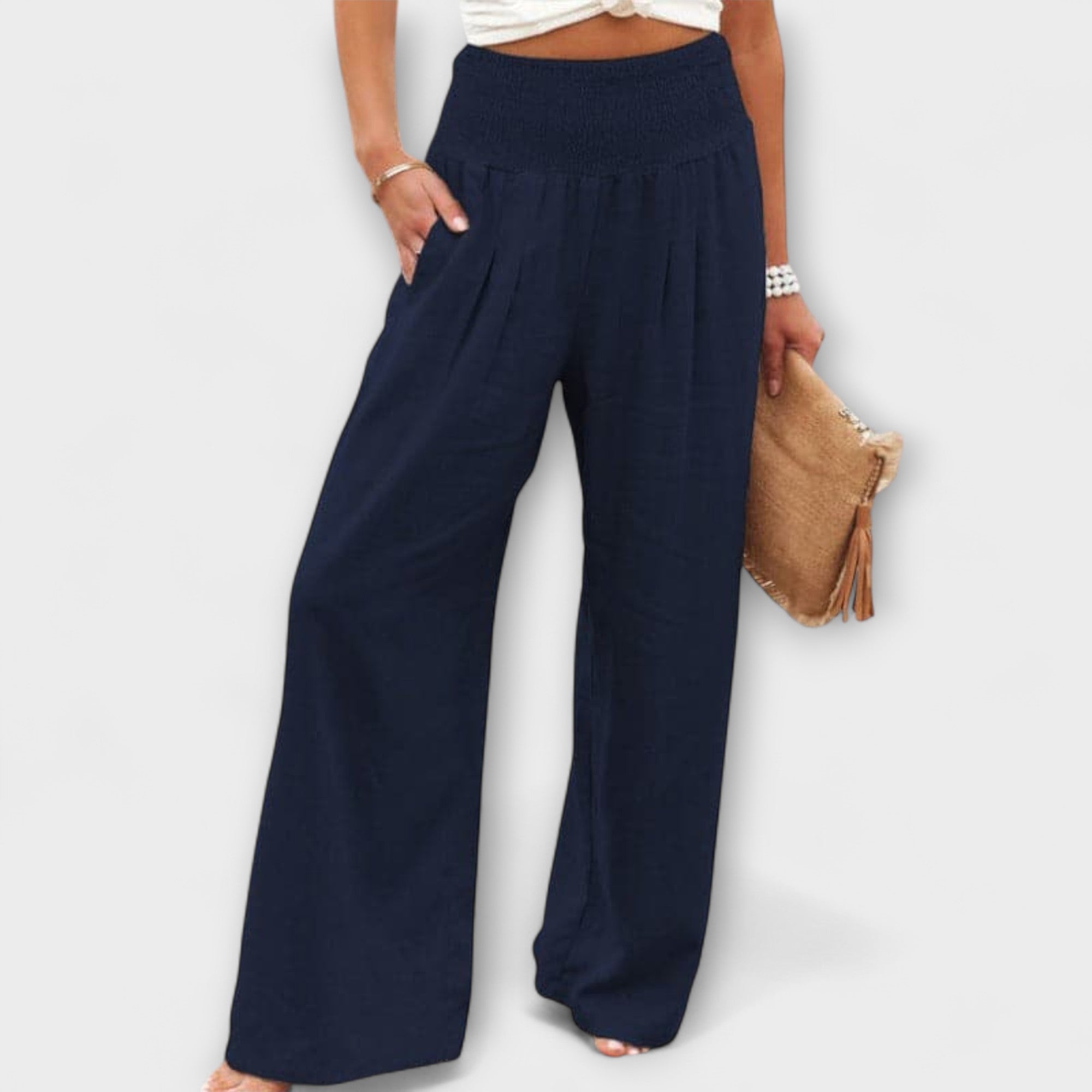 Thearya - Relaxed Wide Leg Trousers