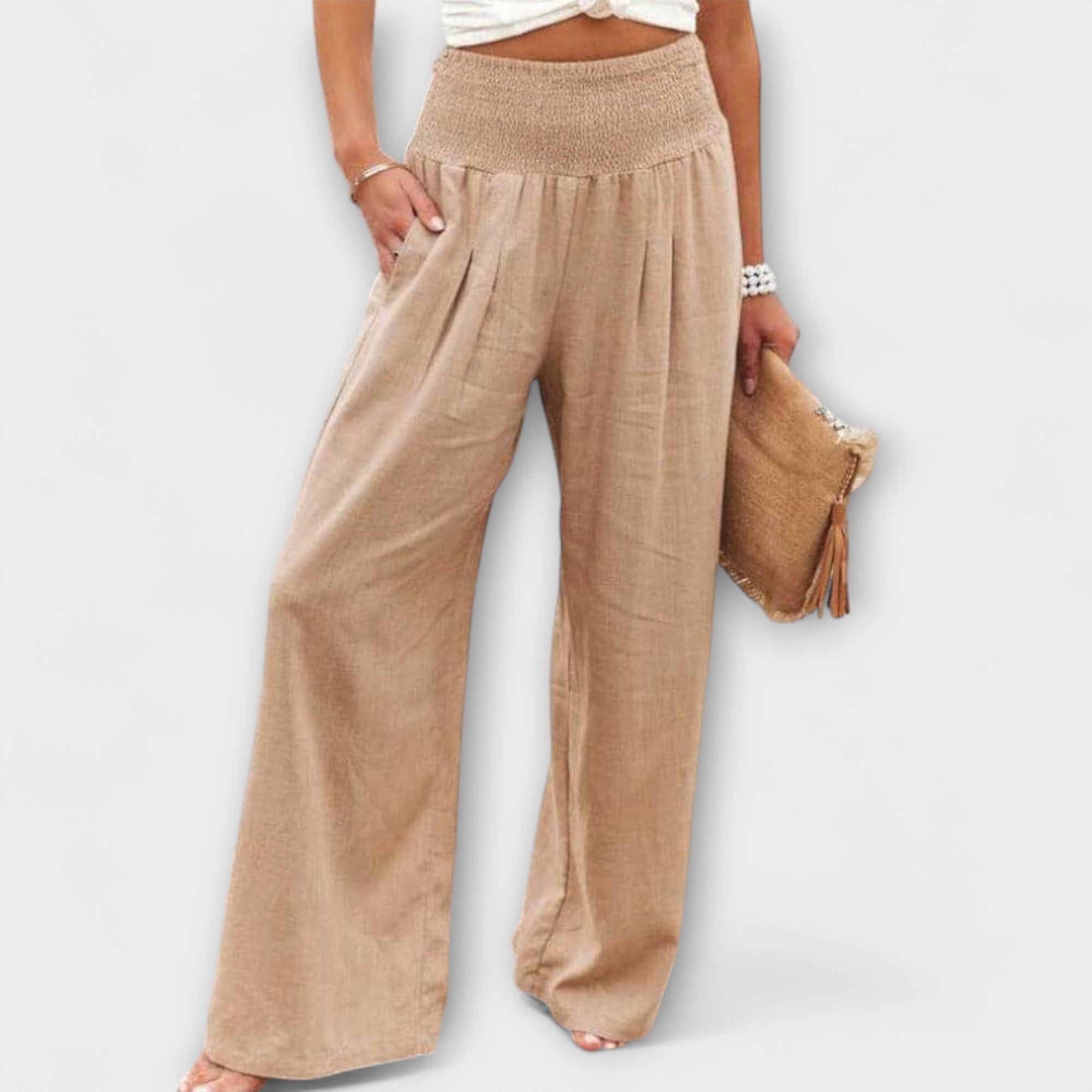 Thearya - Relaxed Wide Leg Trousers