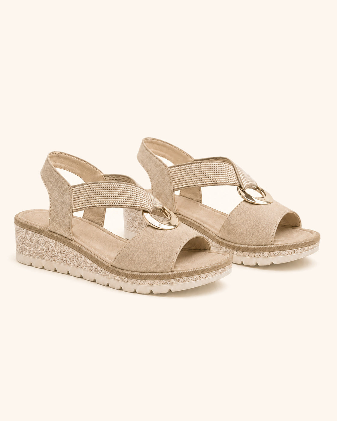 Amelia — Comfortable Sandals with Gold Ring