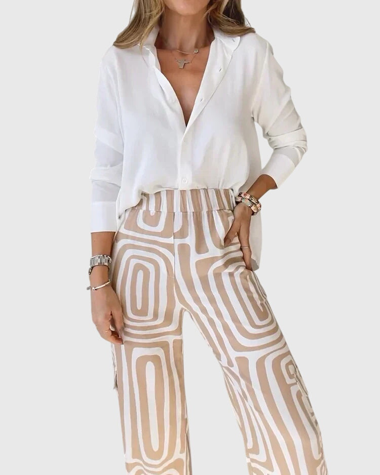 Emilia™ | Stylish Trousers + Free Blouse & Belt