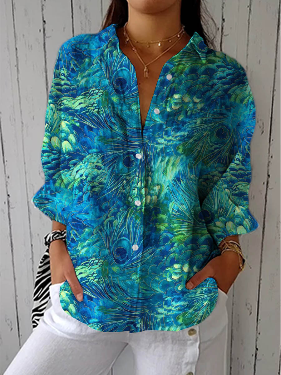 Florina | Peacock Elegance Blouse