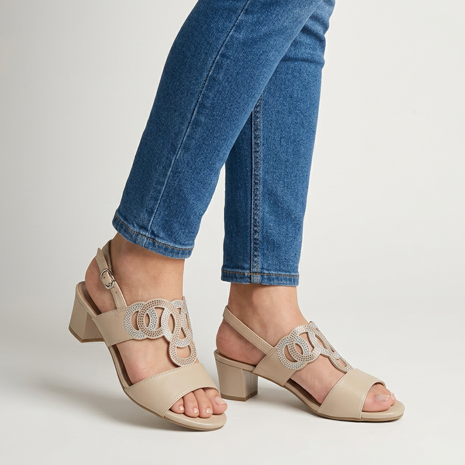 Gea - Comfortable Women's Heeled Sandal