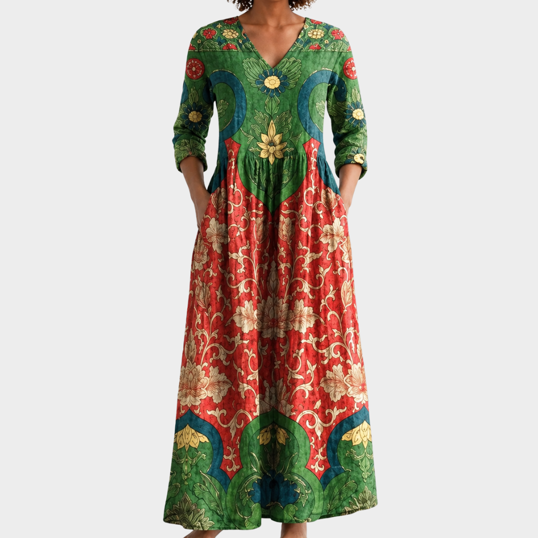 Judith – Vintage Floral Maxi Dress