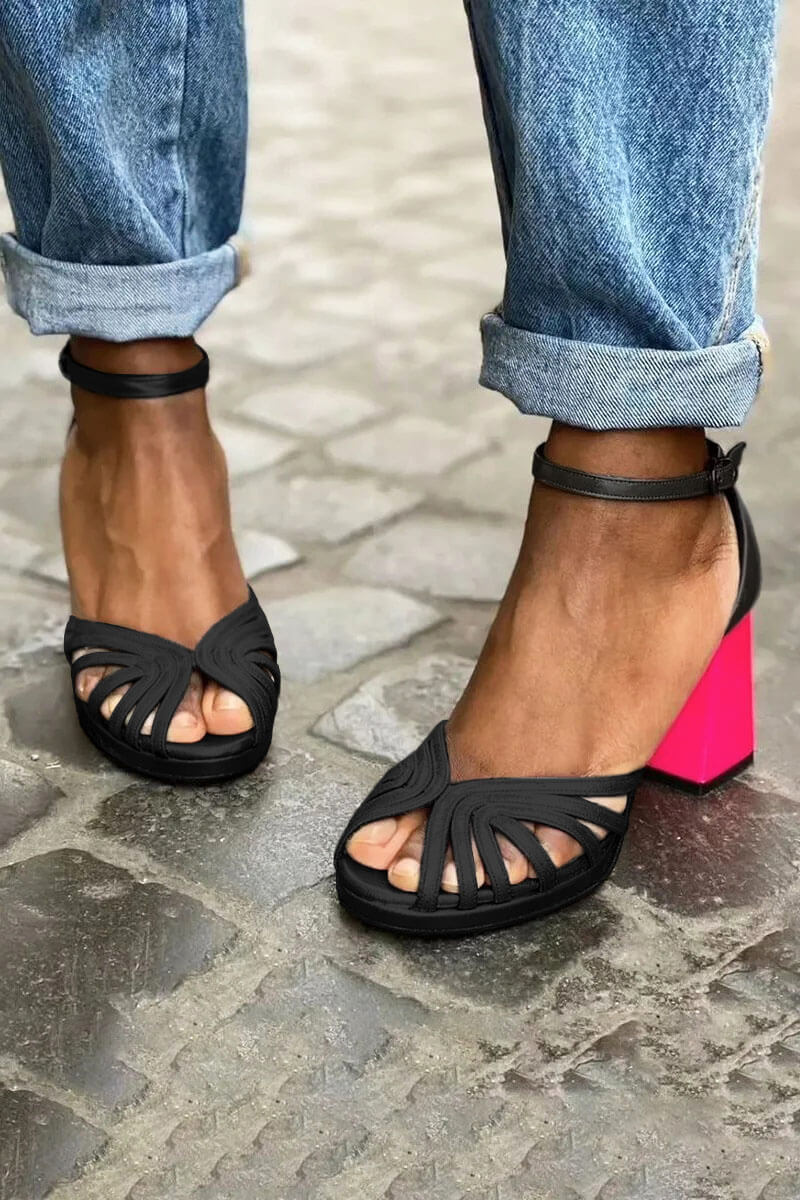 Valentina | Two-Tone All-Day Comfort Heels