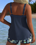 Alice | Floral Print Two-Piece Beach Tankini
