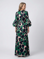 Isolde | V-Neck Tie-Waist Long Sleeve Maxi Dress