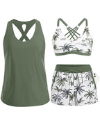 Maren | 3-Piece Tankini Bikini & Cover-Up Set